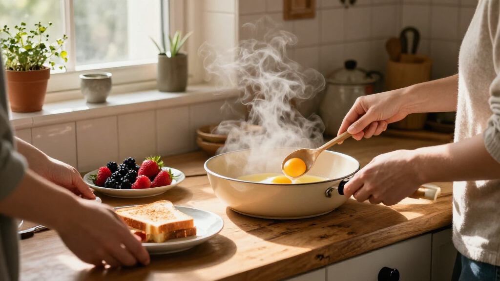premium nonstick cookware set ceramic for weekend brunch cooking