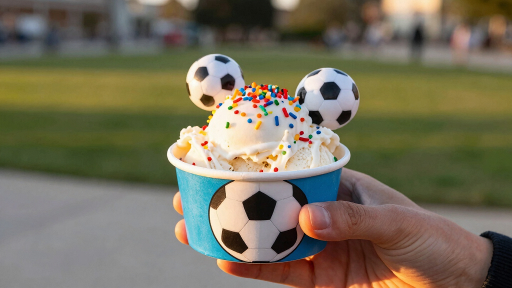 soccer-themed ice cream bowls