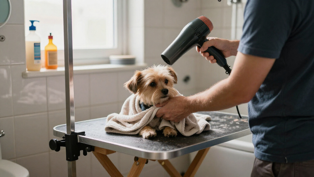 best dog drying stand for home grooming