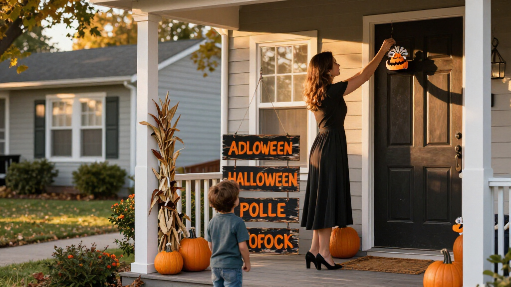 Halloween porch signs
