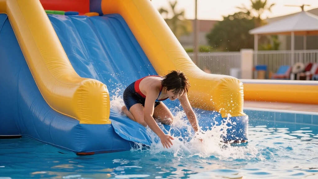 inflatable water park slides