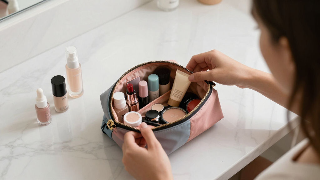 women's compact travel makeup bags