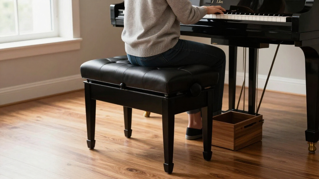 premium piano bench with storage