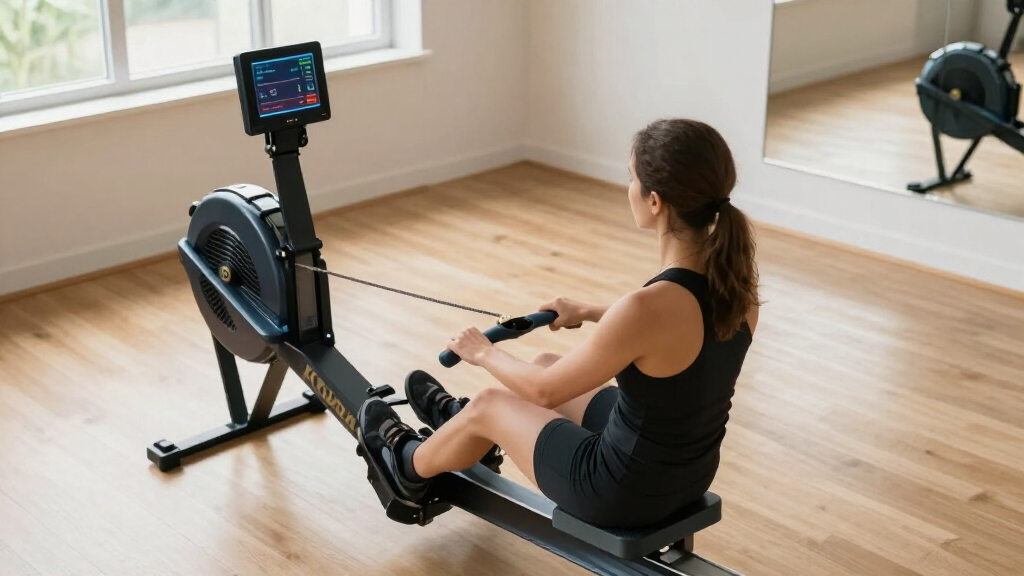 smart rowing machine with screen