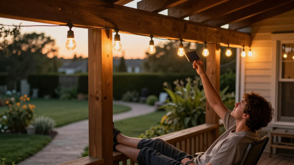 solar-powered outdoor lights