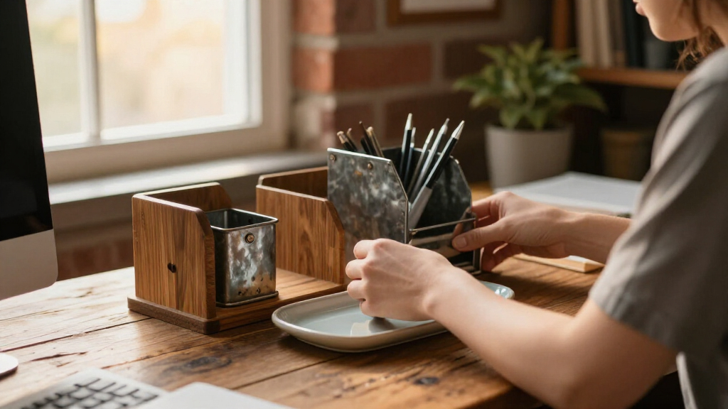 rustic desk organizers