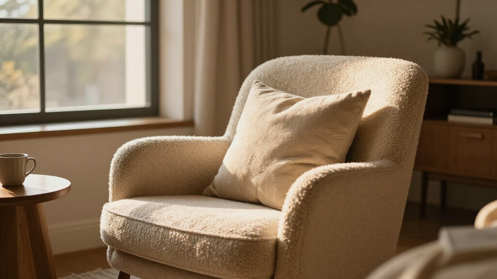 boucle accent chair
