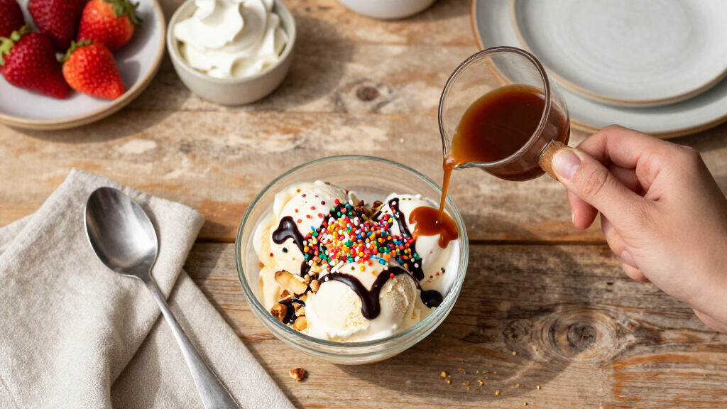 ice cream and dessert toppings