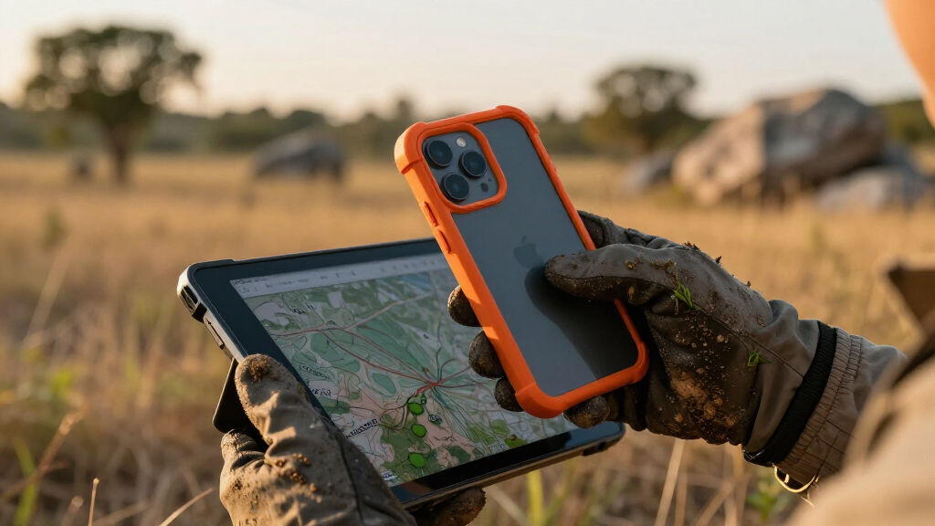 rugged smartphone for fieldwork and mapping