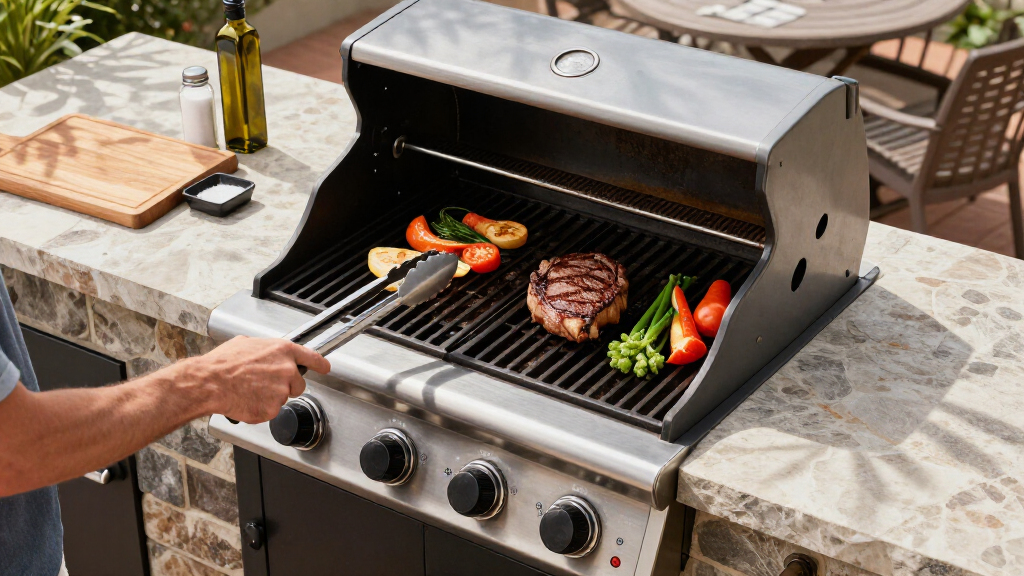 built in gas grill for outdoor kitchen