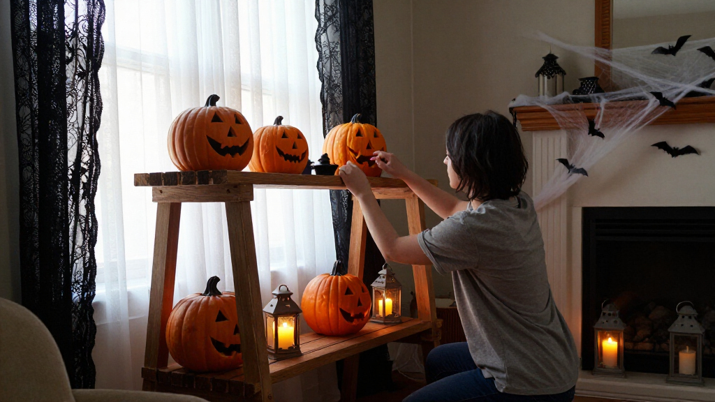 spooky Halloween home decor