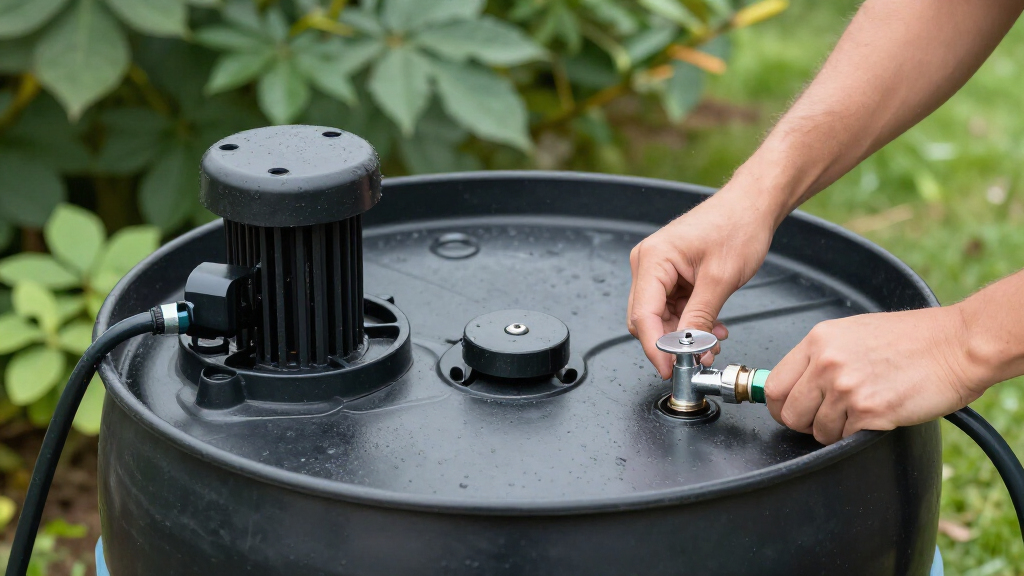 rainwater collection barrels with pump kits