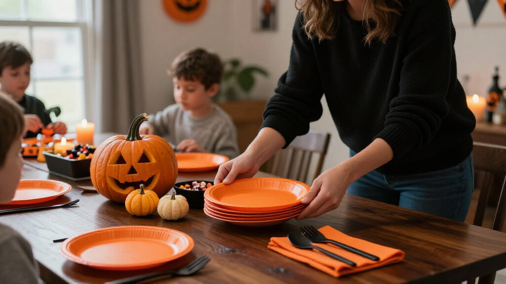 Halloween party tableware