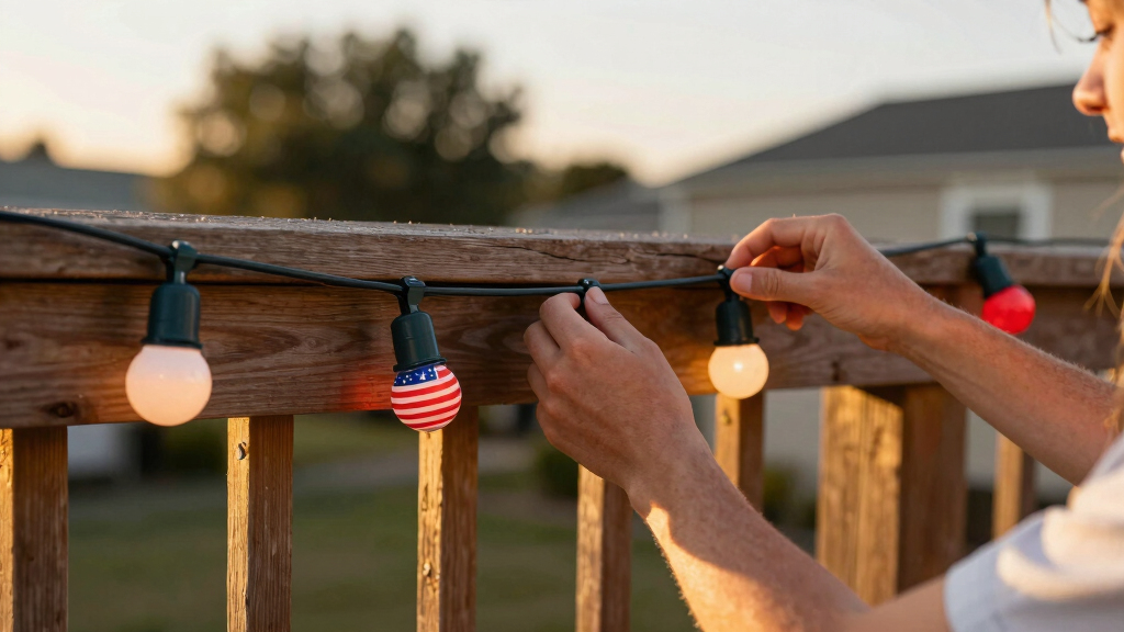 patriotic outdoor string lights