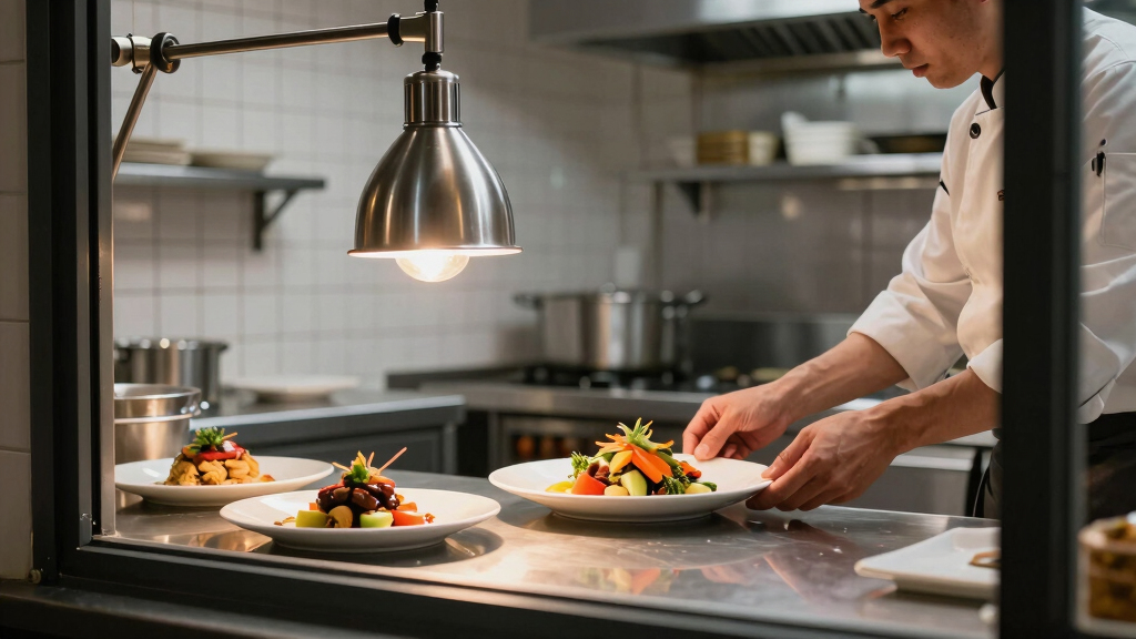 heat lamp food warmer for kitchen pass through