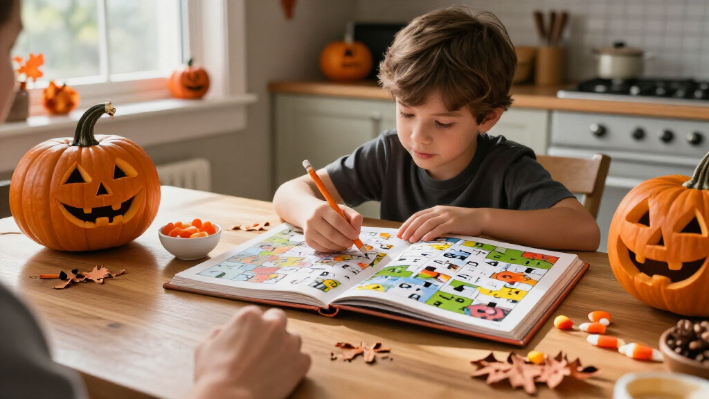 Halloween word search books