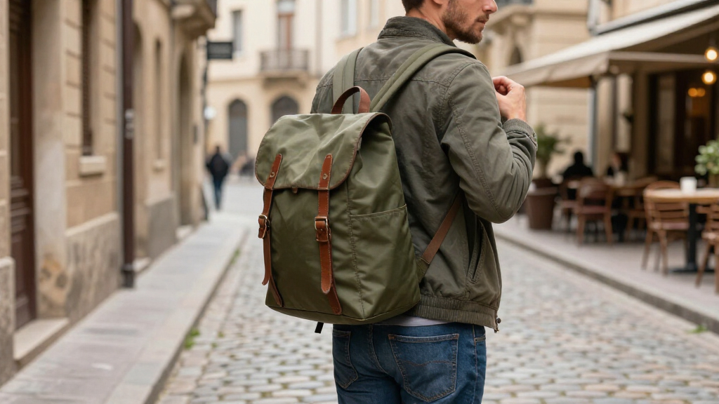 men travel backpack for europe