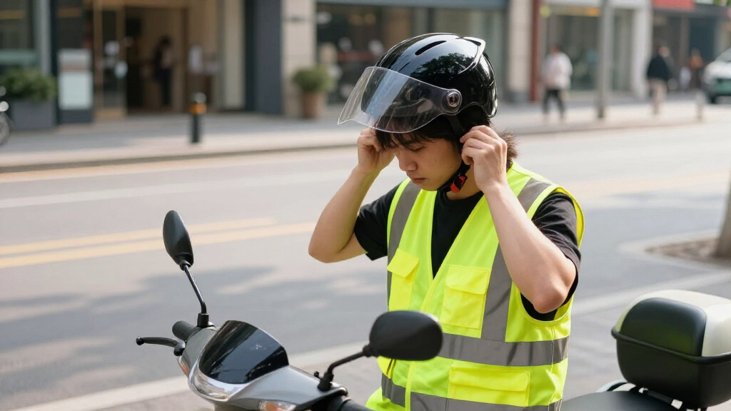 best scooter helmets and reflective vests