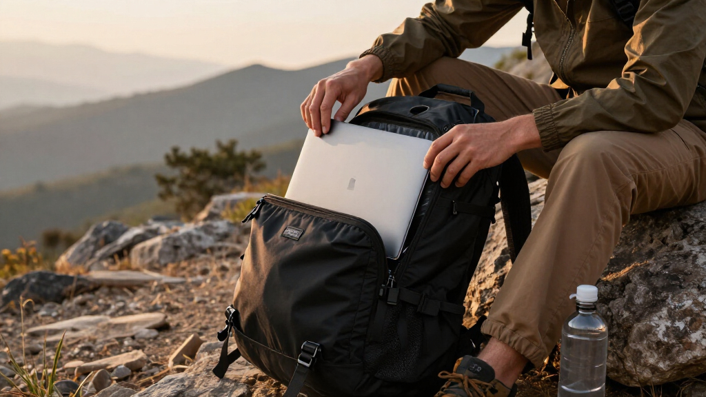 travel backpack with 17 inch laptop sleeve