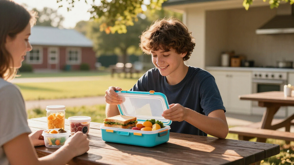 student lunchbox food containers