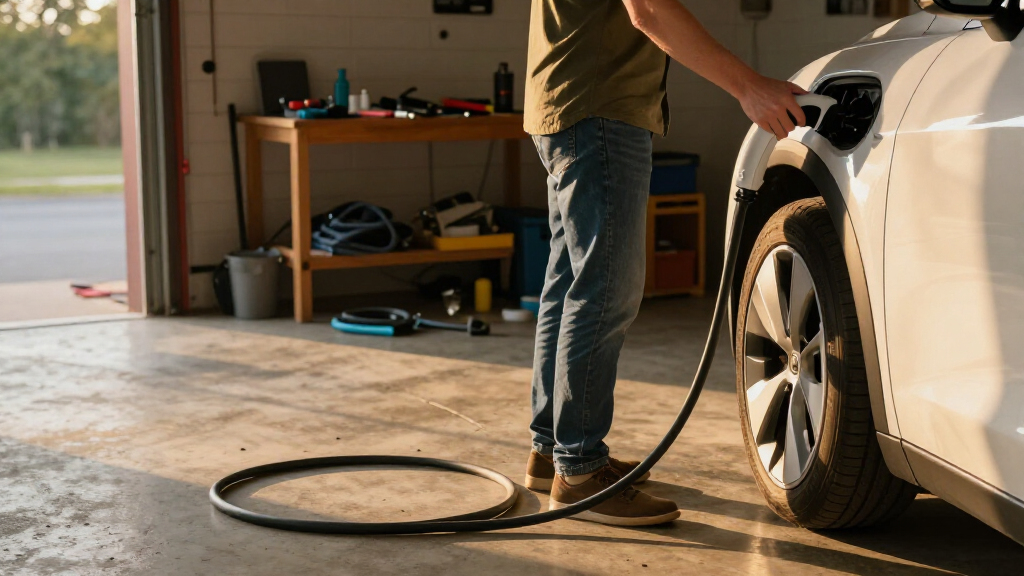 best long-cable EV chargers for garages