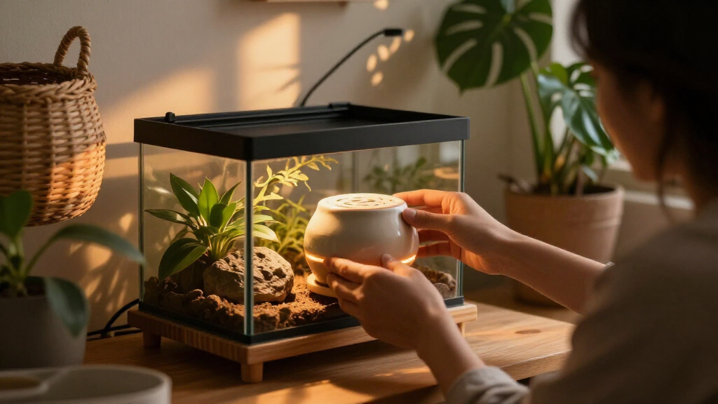 ceramic heat emitter setup for reptile tanks