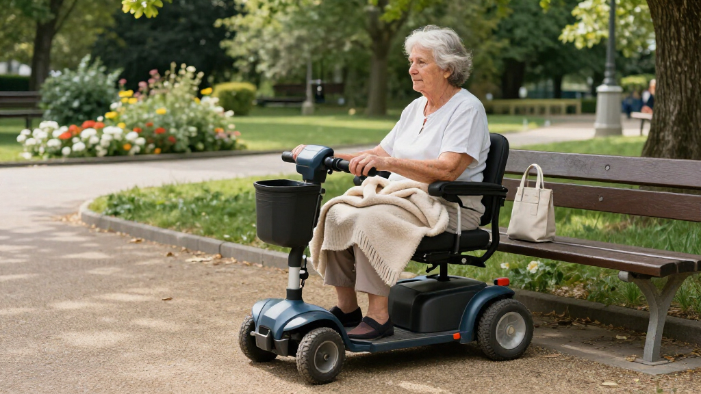 mobility scooter with high ground clearance
