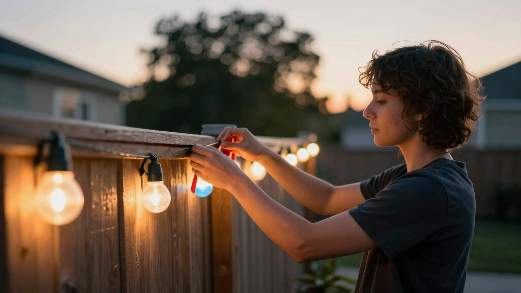 patriotic outdoor string lights