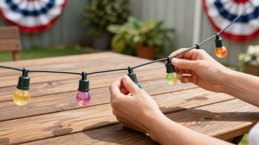 patriotic outdoor string lights