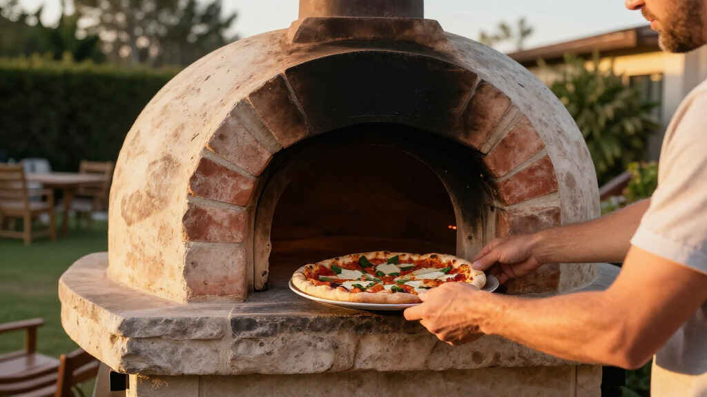 outdoor pizza oven for large pizzas