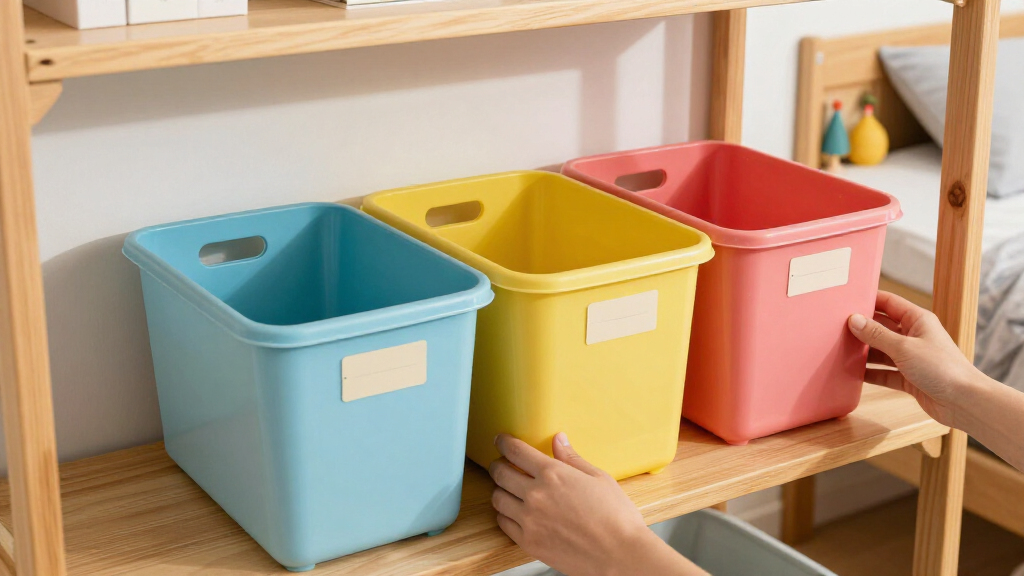 dorm room organization bins