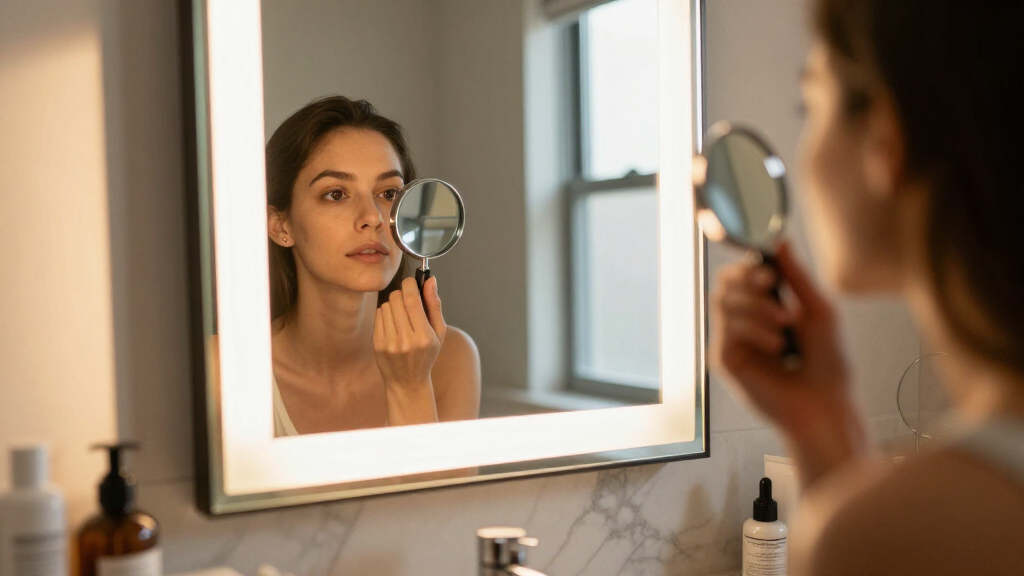 top rated lighted makeup mirror with 10x magnification