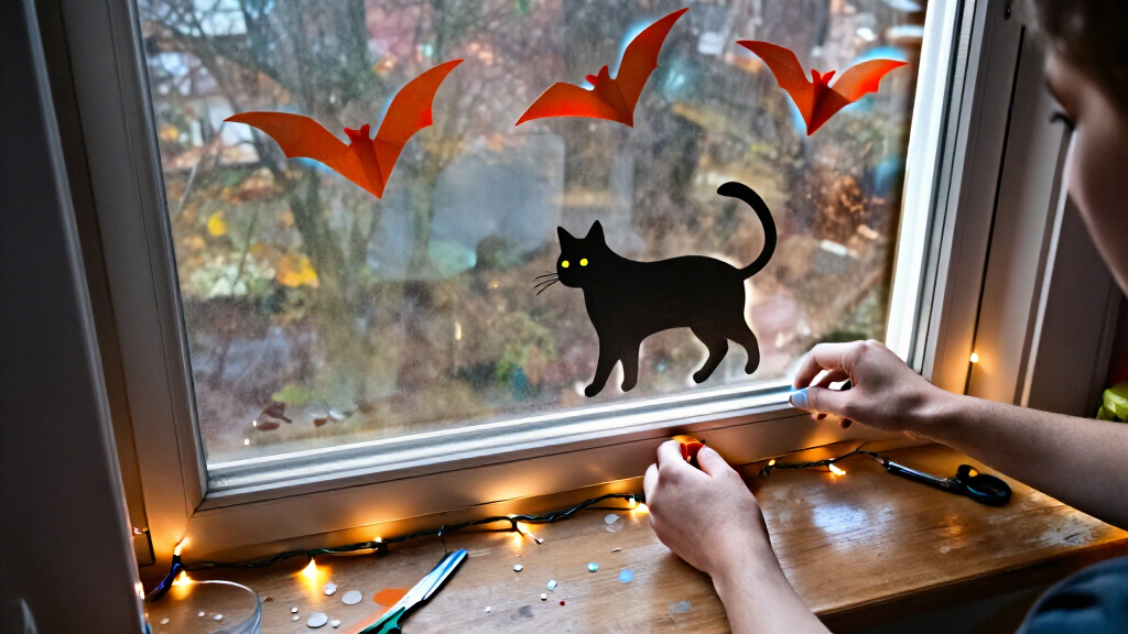 Halloween window decorations