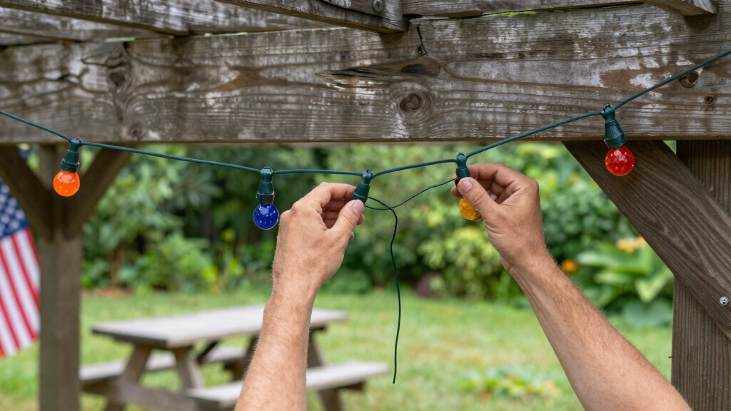 patriotic outdoor string lights