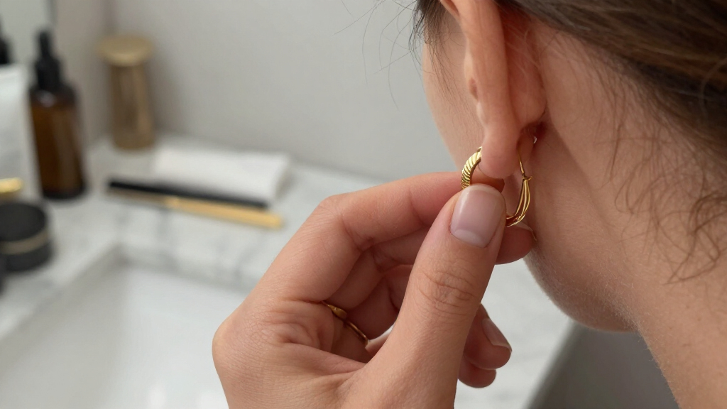 18k gold helix hoop 16g 10mm