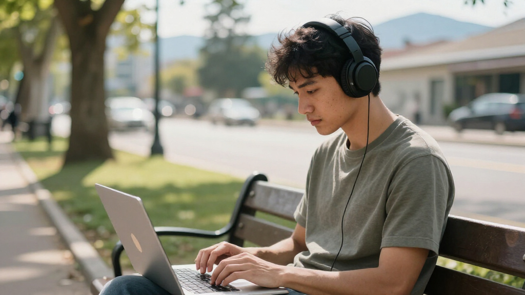 headset for calls noise canceling travel