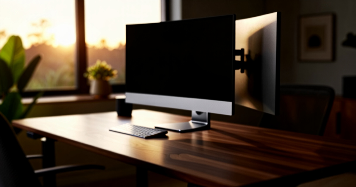 best sit stand desk converter for large monitors