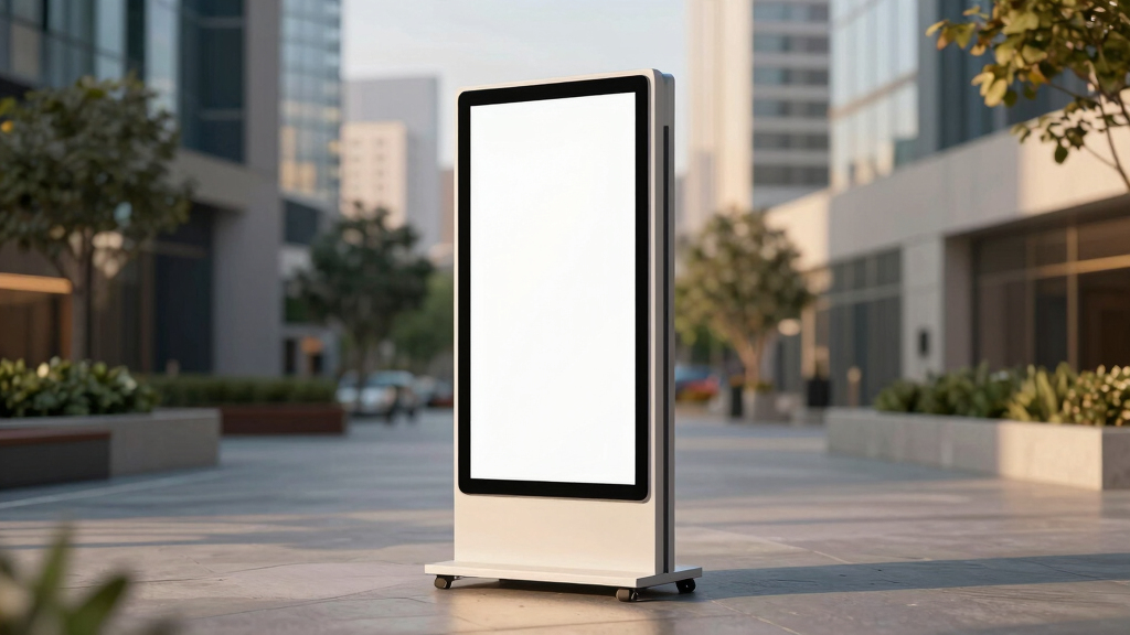 best freestanding kiosk display 43 inch
