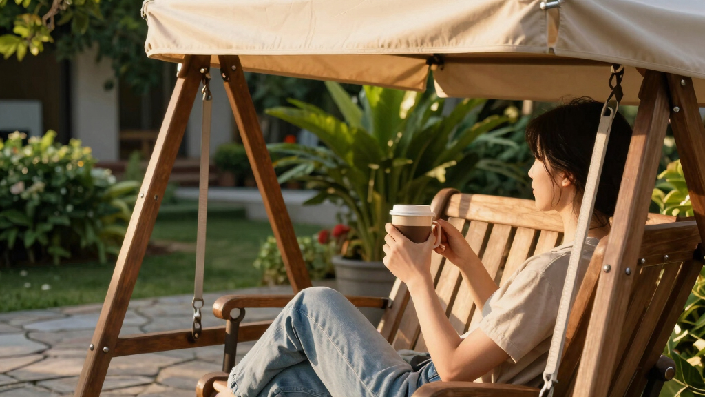 best patio swing chairs with canopy