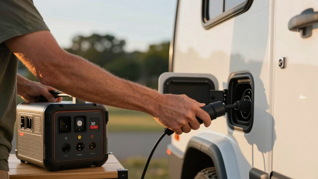 best portable power station with 30 amp RV outlet