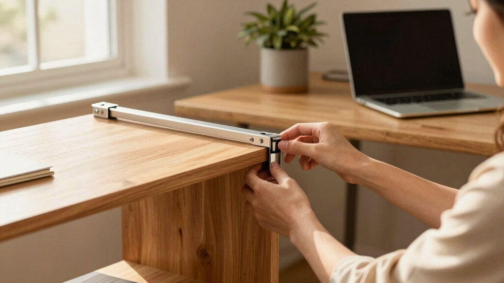 adjustable bookshelf desk combo