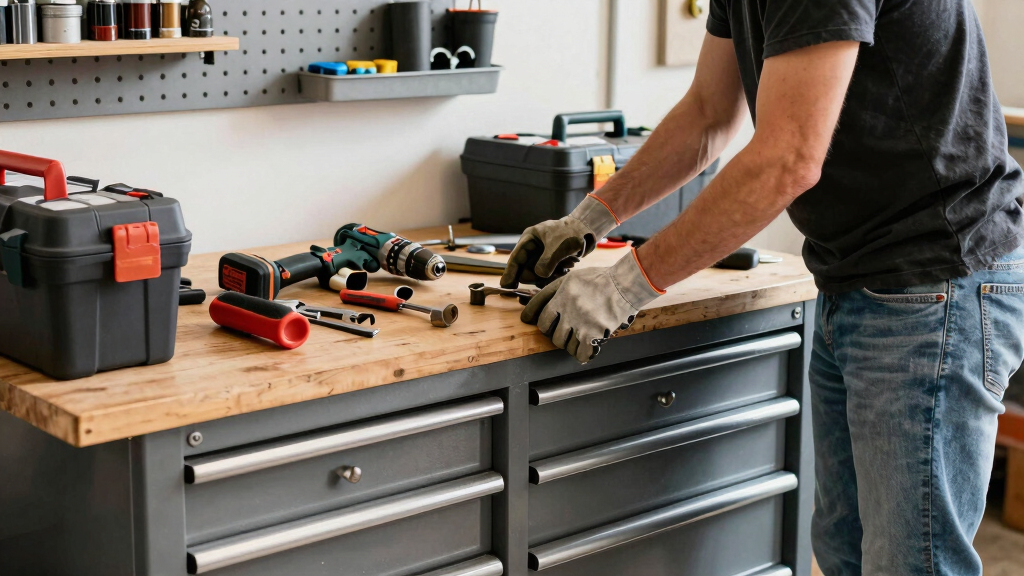 best garage workbench with drawers heavy duty