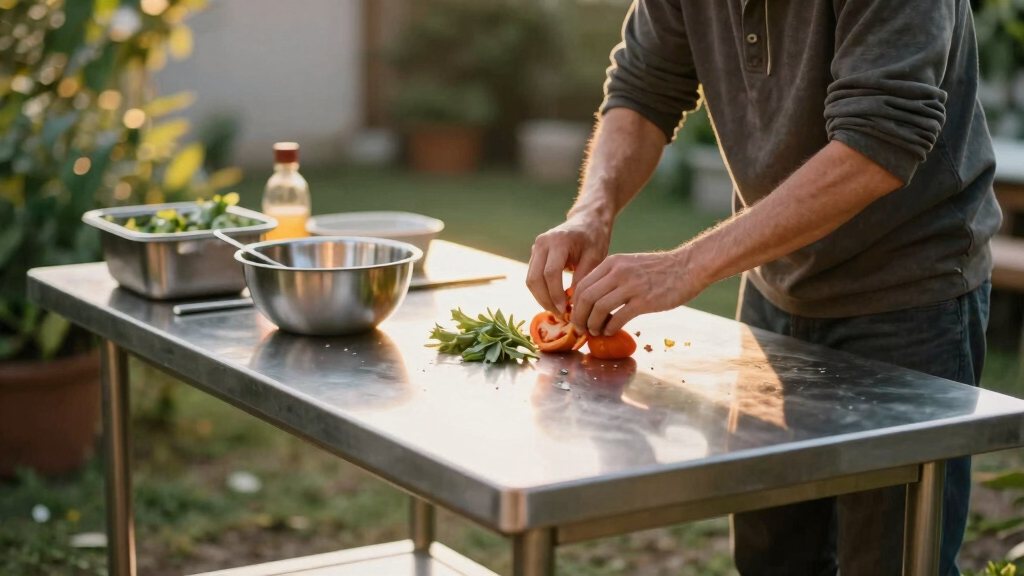best outdoor prep tables stainless steel
