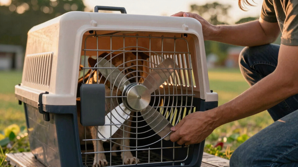 best crate cooling fan system for dogs