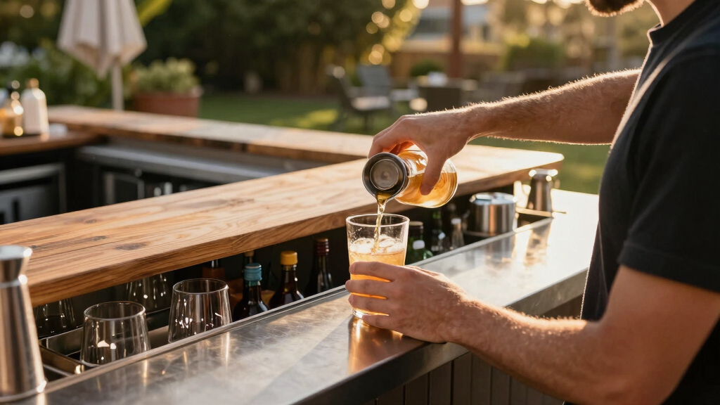 best outdoor bar set with storage