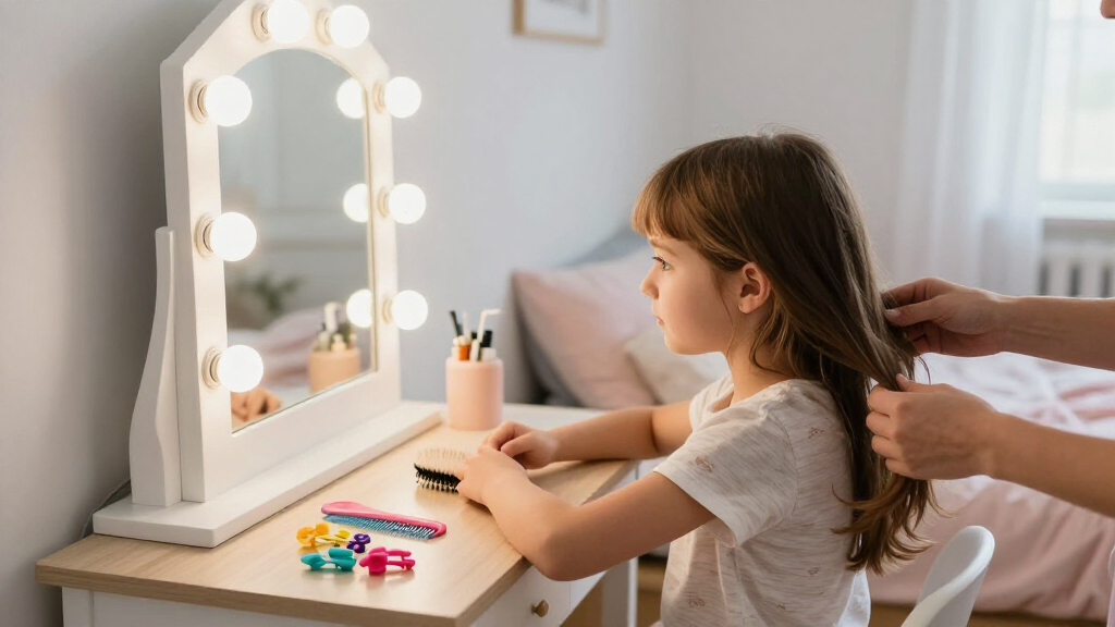 best girls vanity sets with lights for kids