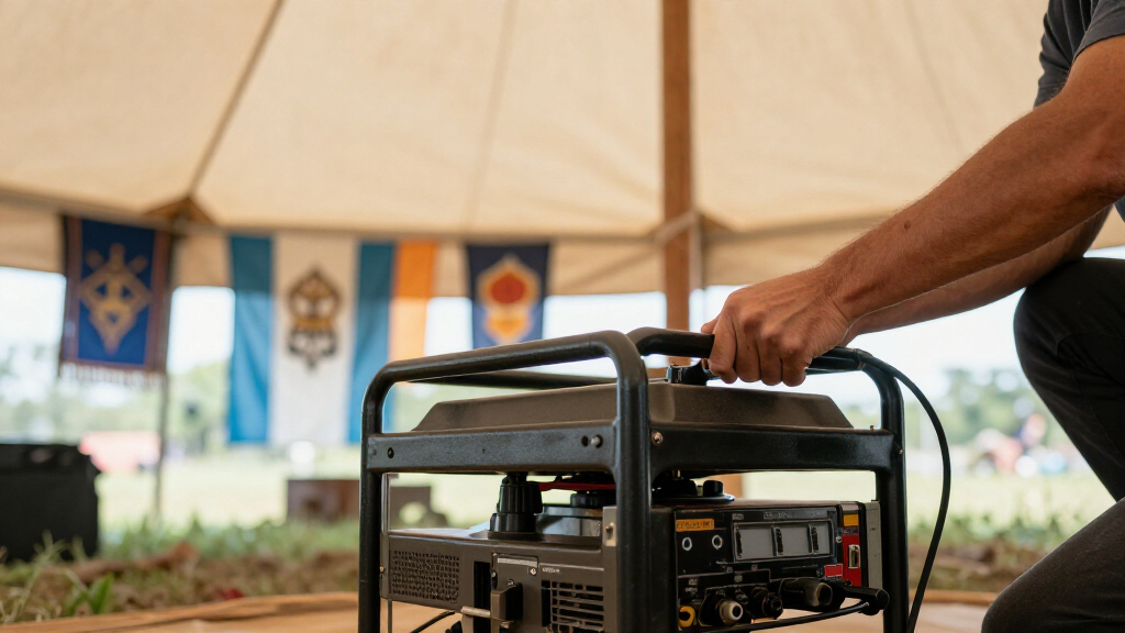 portable generator for revival tent