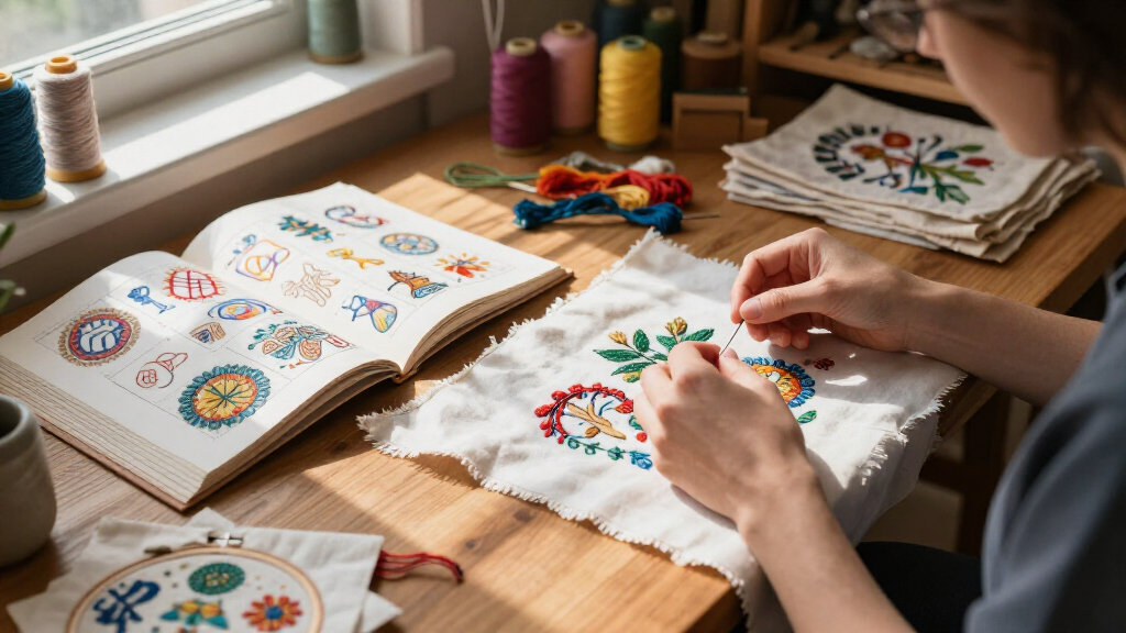 symbolic embroidery pattern book