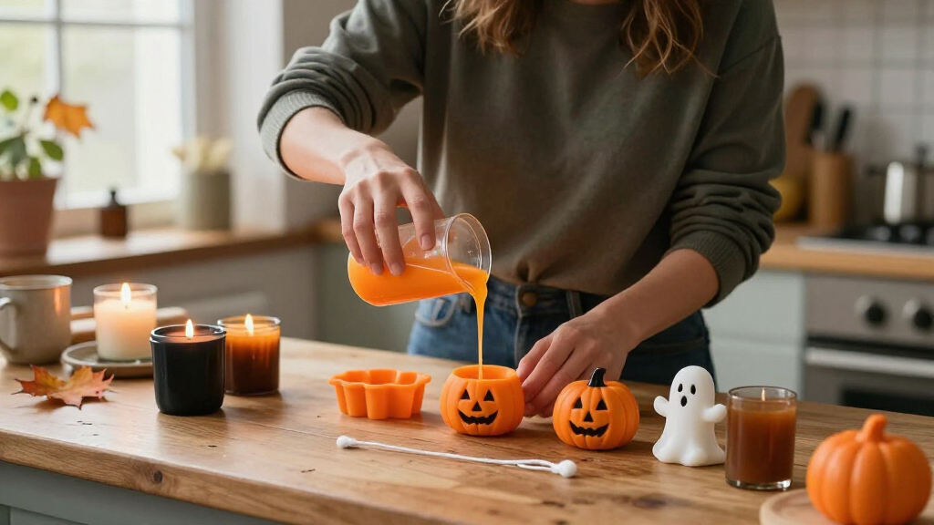 halloween candle making molds