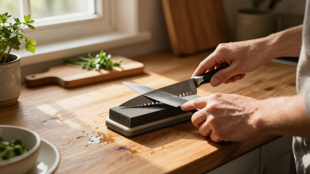 kitchen knife sharpening and maintenance